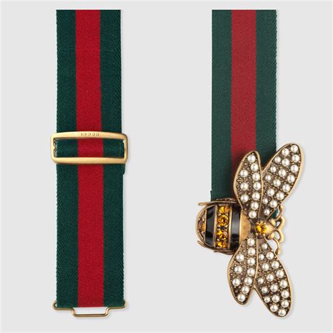 gucci web belt bee|genuine leather gucci belt women.